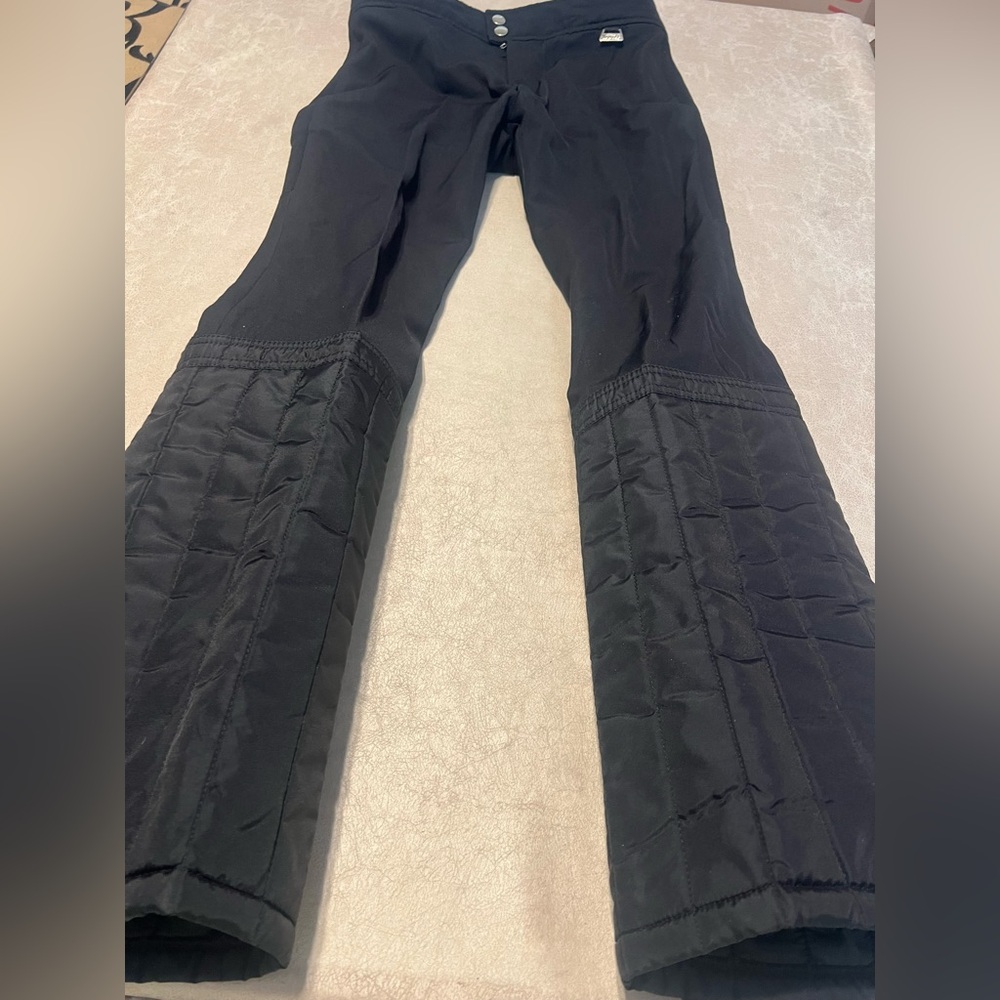 ##7672. Vintage Snuggler Ski Pants Black Womens Wool/Nylon/Spandex Blend. 32L